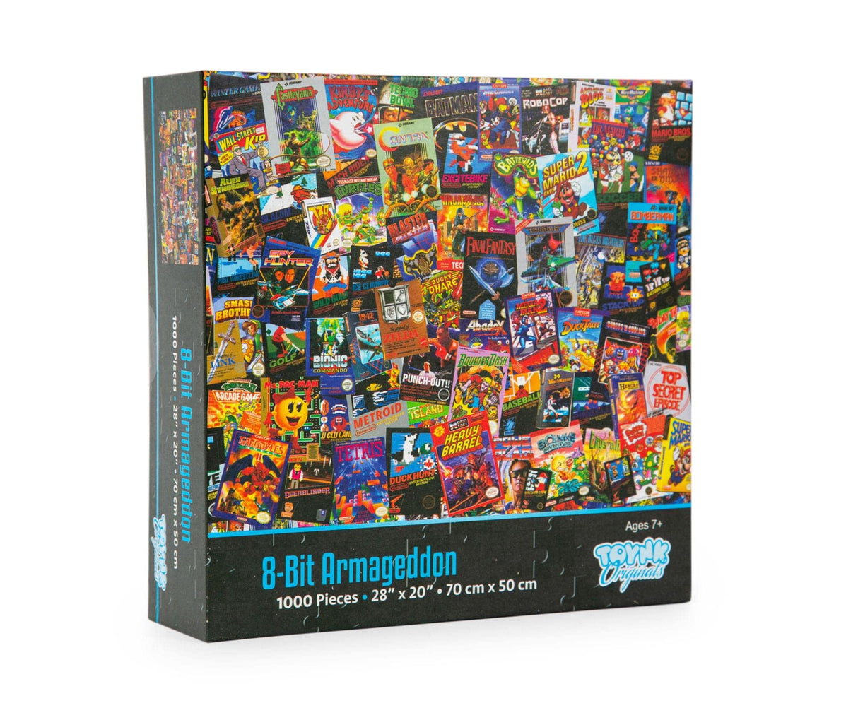 8-Bit Armageddon Retro Video Game Puzzle for Adults and Kids | 1000 Piece Jigsaw Puzzle Toy | Interactive Brain Teaser for Family Game Night | 28 x 20 Inches Toynk