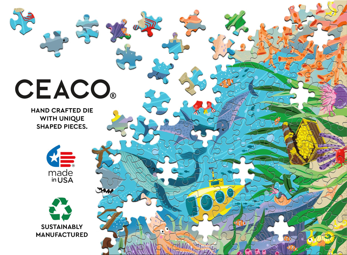 Ceaco - Glitter - Under The Deep Blue Sea - 100 Piece Jigsaw Puzzle Ceaco