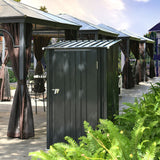 Outdoor Storage Shed, 3 x 3 FT Metal Steel Garden Shed with Single Lockable Door, Small Shed Outdoor Steel Utility Tool Shed for Backyard Patio Garden Lawn, Grey 4ever2buy