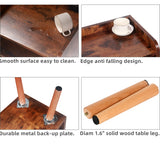 LUCKNOCK NightStand with Fabric Drawer, Bedside Table with Solid Wood Legs, Minimalist and Practical End Side Table with Open Storage Shelf for Bedroom, Rustic Brown. LUCKNOCK