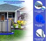 Machrus Upper Bounce Trampoline 7.5FT 9FT 10FT 12FT 14FT 15FT 16FT, Recreational Trampolines with Enclosure- ASTM Approved- Outdoor Trampoline for Kids and Adults with Safety Net and Spring Padding Upper Bounce