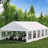 Garvee 20x32 Ft Heavy Duty Party Tent, Heavy Duty Outdoor Wedding Event Tent with Removable Sidewalls & Double Doors, Large Canopy Tent with Large White Roof and 4 Storage Bags for Parties, Weddings Garvee