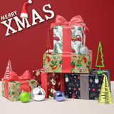 GIOLNIAY Christmas Wrapping Paper for Kids Boys Girls - Wrapping Paper Christmas Bundle with Santa, Green Stockings, Red Truck, Woodland Designs - 6 Jumbo Sheets (28 x 40 inches), Easy to Store GIOLNIAY