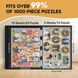 Nariolar 1000-Piece Puzzle Storage Folder: Portable, Large Jigsaw Puzzle Organizer with 15 HD Pockets, Holds 30 Puzzles, Dustproof & Protective Puzzle Accessory Nariolar
