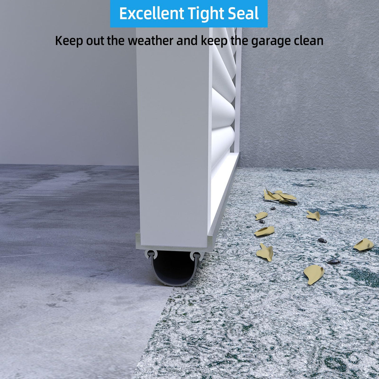 Pluden Garage Door Seal Replacement Wayne Dalton Garage Door 154448, 20 Feet Garage Door Bottom Weather Seal for Weather Stripping Fit 20 feet Wide Doors Pluden