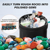 VIYUKI Rock Tumblers Kit - Includes Rough Gemstones, 4 Polishing Grits, Jewelry Fastenings,Operating Instruction, Great Stem Science Kit for Teen VIYUKI