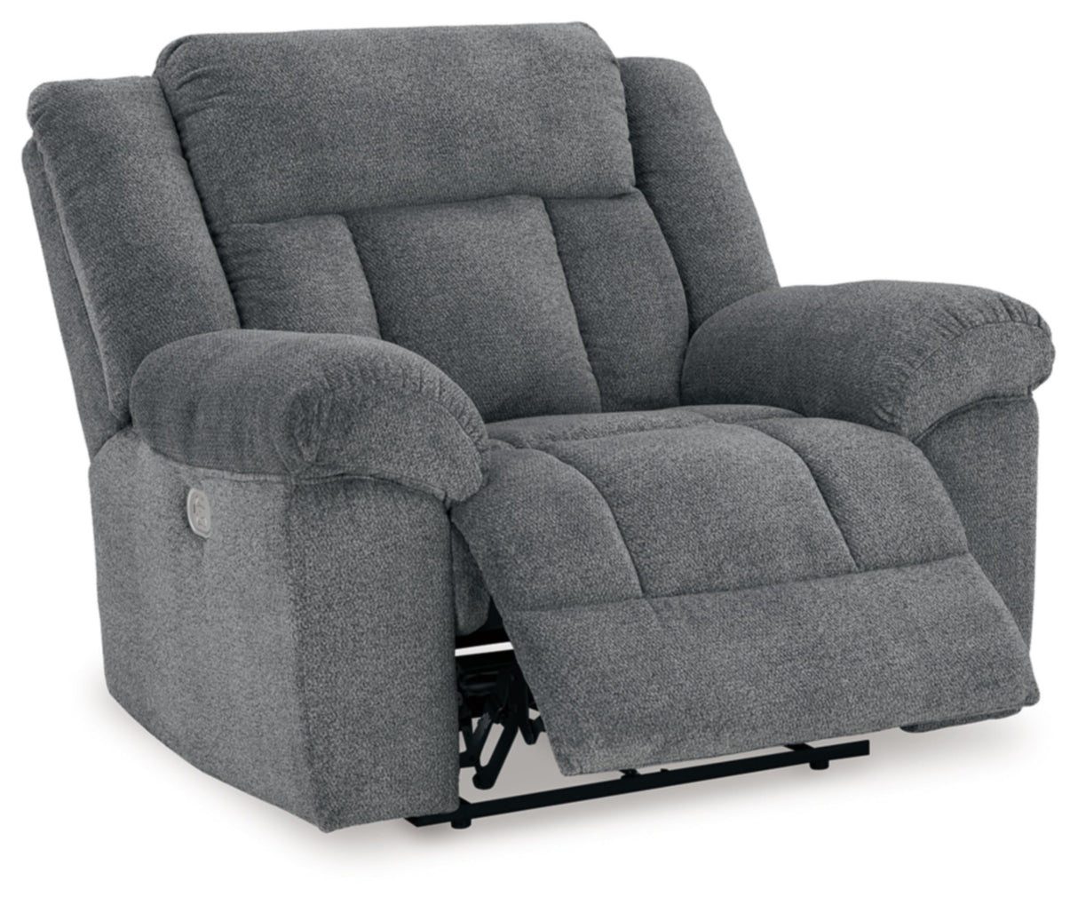 Signature Design by Ashley Tip-Off Casual Wall Hugger Power Recliner with Adjustable Headrest and USB Ports, Gray Signature Design by Ashley