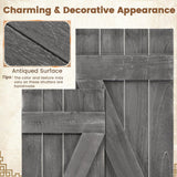 Giantex Set of 2 Shutters for Windows, Farmhouse Wall Decor, Paulownia Wood, Wall Mounted Hardware Included, Rustic Window Shutters for Outside Inside (Rustic Gray, 36'' x 13'') Giantex
