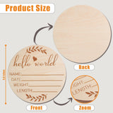 HD WOOD CRAFT Baby Announcement Sign, 5.9 inch Wooden Name Plate, Newborn Photo Prop, Birth Announcement, Brown Birch, 5 Inches HD WOOD CRAFT