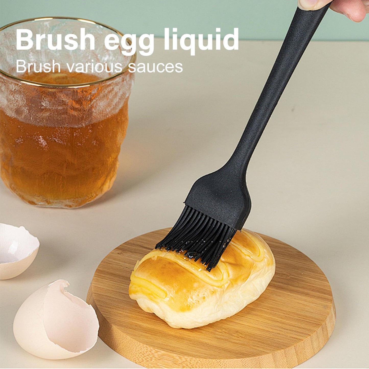 Black Silicone Basting Brush for Cooking Heat Resistant Pastry Brush for Kitchen BBQ Baking Oil and Egg Wash Durable One Piece Design BPA Free Dishwasher Safe