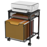 Rolling File Cabinet Cart, Printer Stand with Storage Drawer, Mobile Filing Cabinet on Lockable Wheel, Printer Cart with Hanging File Folder Organizer Beside Under Desk for Office Home(Patent Pending) Tiaoheka