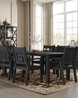 YEFU HIPS Patio Table Set: 7 Piece Outdoor Table and Chairs Dining Furniture Set with Umbrella Hole - Black Modern Plastic Dining Sets 6 Person for Outside Deck with Metal Aluminum Frame YEFU