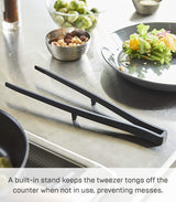 Yamazaki Home Silicone Kitchen Tongs, Silicone, No Assembly Req., Black YAMAZAKI