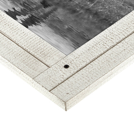 Americanflat 5x7 Picture Frame with Polished, Crystal Clear Glass - Hampton Collection - Distressed Wood Gallery Picture Frames for Tabletop and Wall Display - Aspen White Americanflat