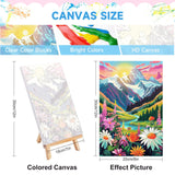 Jethami 4 Pack Paint by Numbers for Adults, Mountains Lake Sunset Landscape DIY Art Kits for Beginners, 8x12 in Framed Canvas for Home Decor Jethami