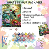 Arttoplus Hummingbird Paint by Numbers Kit for Adults Beginner-Hummingbird Paint by Number for Adults Canvas,DIY Oil Painting by Numbers for Adult for Gift Home Wall Decor(16x20inch) Arttoplus