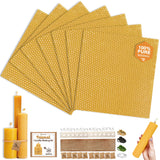 Beeswax DIY Candle Making Kit - Natural Candle Rolling Kit for Beginners with 7 Beeswax Sheets & Multiple Decorations to Make Candles Candleology