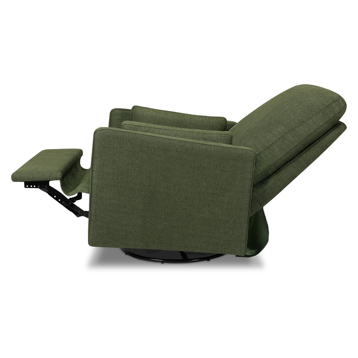 Carter's by DaVinci Ethan Swivel Recliner in Performance Forest Green Linen, GREENGUARD Gold & CertiPUR-US® Certified DaVinci