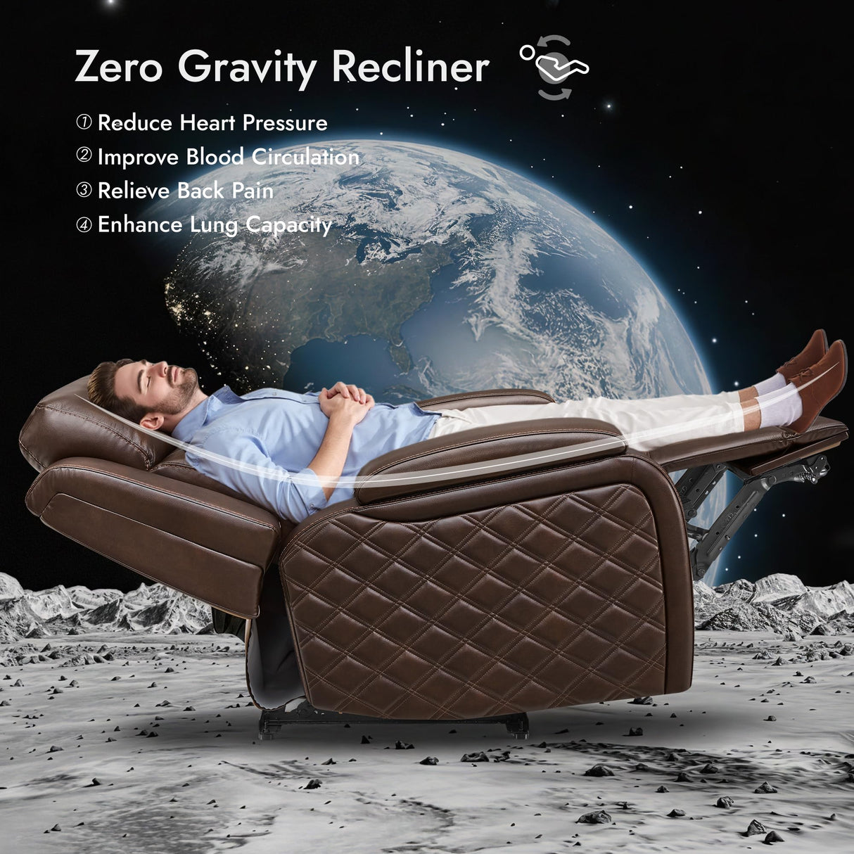 Watson & Whitely Genuine Leather Power Loveseat Recliner Sofa, Zero Gravity Reclining Loveseat with Power Headrest & Hidden Storage, Charging Ports, Dual Recliner Sofas for Living Room, Dark Brown Watson & Whitely