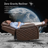 Watson & Whitely Genuine Leather Power Loveseat Recliner Sofa, Zero Gravity Reclining Loveseat with Power Headrest & Hidden Storage, Charging Ports, Dual Recliner Sofas for Living Room, Dark Brown Watson & Whitely