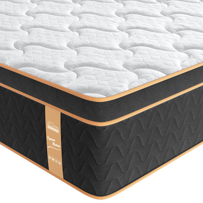 BedStory 14 Inch Full Mattress Innerspring Hybrid Mattress with Gel Memory Foam Individual Wrapped Coils Spring Mattress Medium for Pressure Relief CertiPUR-US Certified