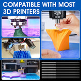 60 Pcs 3D Printer Nozzle Cleaning Kit, 3D Printer Nozzle Cleaner, 0.4 mm Nozzle Needle, Stainless Steel Cleaning Needles for 3D Printer Accessory Prasacco