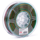 INLAND TPU Filament, Rainbow TPU 3D Printer Filament, Red, Orange, Purple, Yellow, Green Flexible Filament, Dimensional Accuracy +/- 0.03 mm - 1kg Spool (2.2 lbs) INLAND