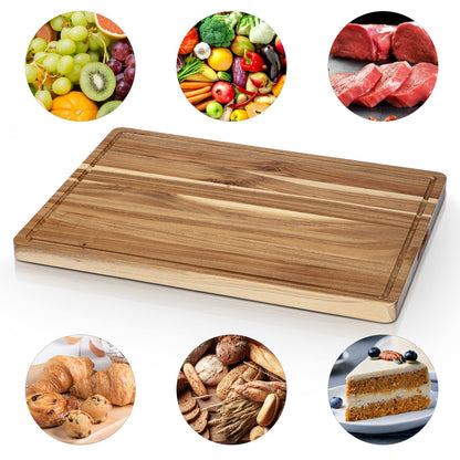 24 x 18 Inch Large Acacia Wood Cutting Board, Extra Large Kitchen Cutting Board with Juice Slot, Thick Solid Wood Cutting Board, Butcher Block,