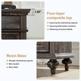 Yechen Farmhouse 9 Drawer Dresser for Bedroom - 47" Wide Modern Chest of Drawers, Rustic Thickened Wooden Dressers, Dressers Organizer for Living Room, Bedroom, Hallway Yechen