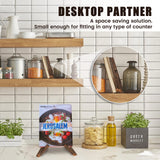 Cookbook Stand Holder Display Wooden: Rustic Wood Design - Adjustable Multifunctional Display Stand - Foldable Kitchen Counter Decor - Recipe Book Holder for Counter Canareen