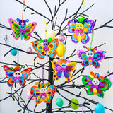 Winlyn 24 Sets Butterfly Craft Kits DIY 3D Rainbow Butterfly Ornaments Decorations Art Set Foam Stickers Arts and Crafts for Kids Spring Summer Camping Party Classroom Activities Art Project Winlyn
