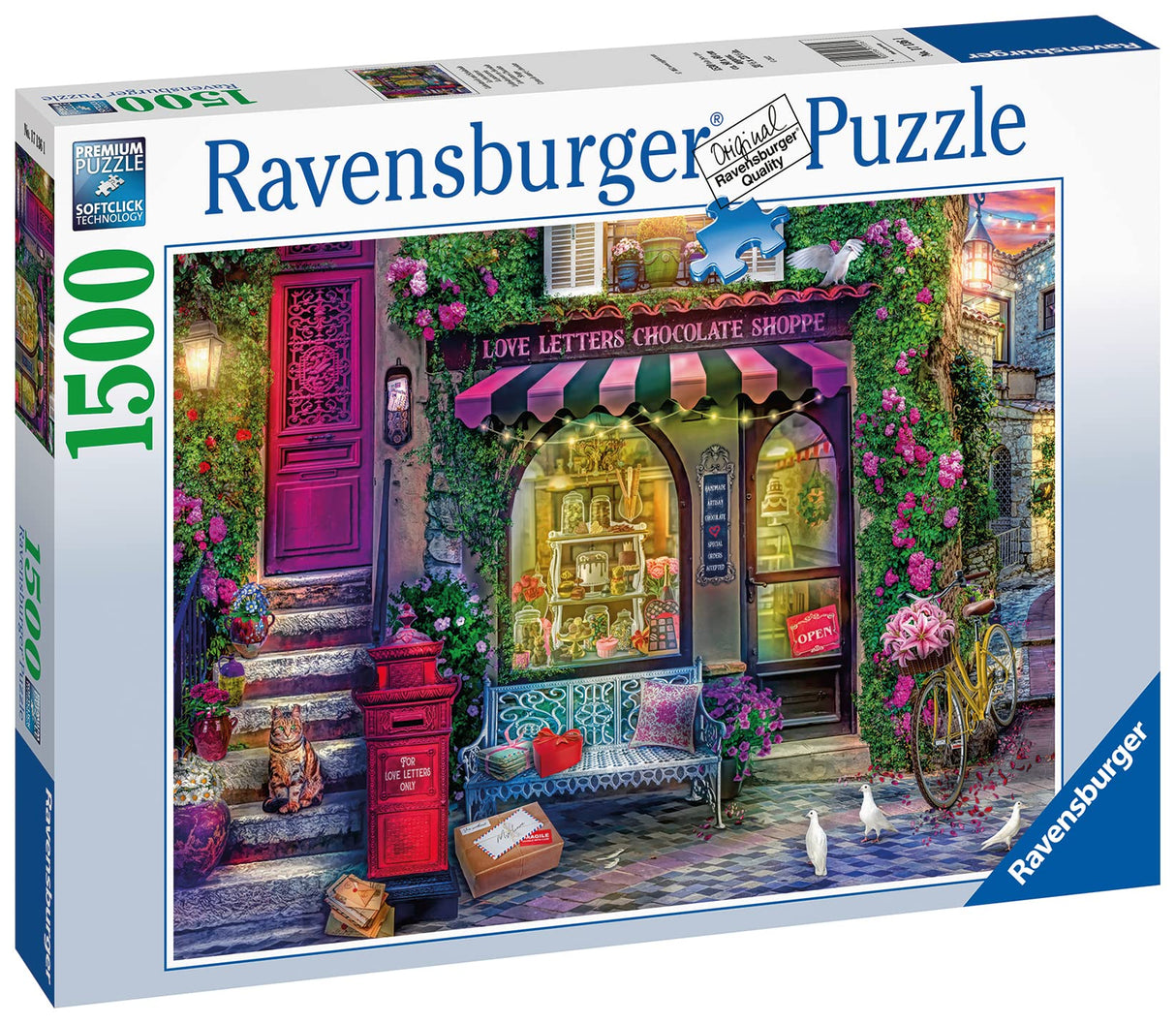 Ravensburger 17136 Love Letters Chocolate Shop 1500 Piece Jigsaw Puzzle for Adults & Kids Age 12 Years Up, Multicolour Ravensburger