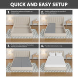 Zayton, 1.5" Split Wood Bunkie Board Queen Size Bed - 2-Piece Under Mattress Support Board, Fully Assembled, Fabric Ventilation Cover - Replaces Wooden Slats or Box Spring for Bed Frames Zayton