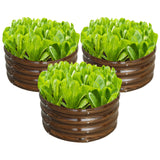 SnugNiture 3 Pcs 2x2x1ft Round Galvanized Raised Garden Bed Kit Outdoor, Metal Planter Box for Planting Plants Vegetables, Brown SnugNiture