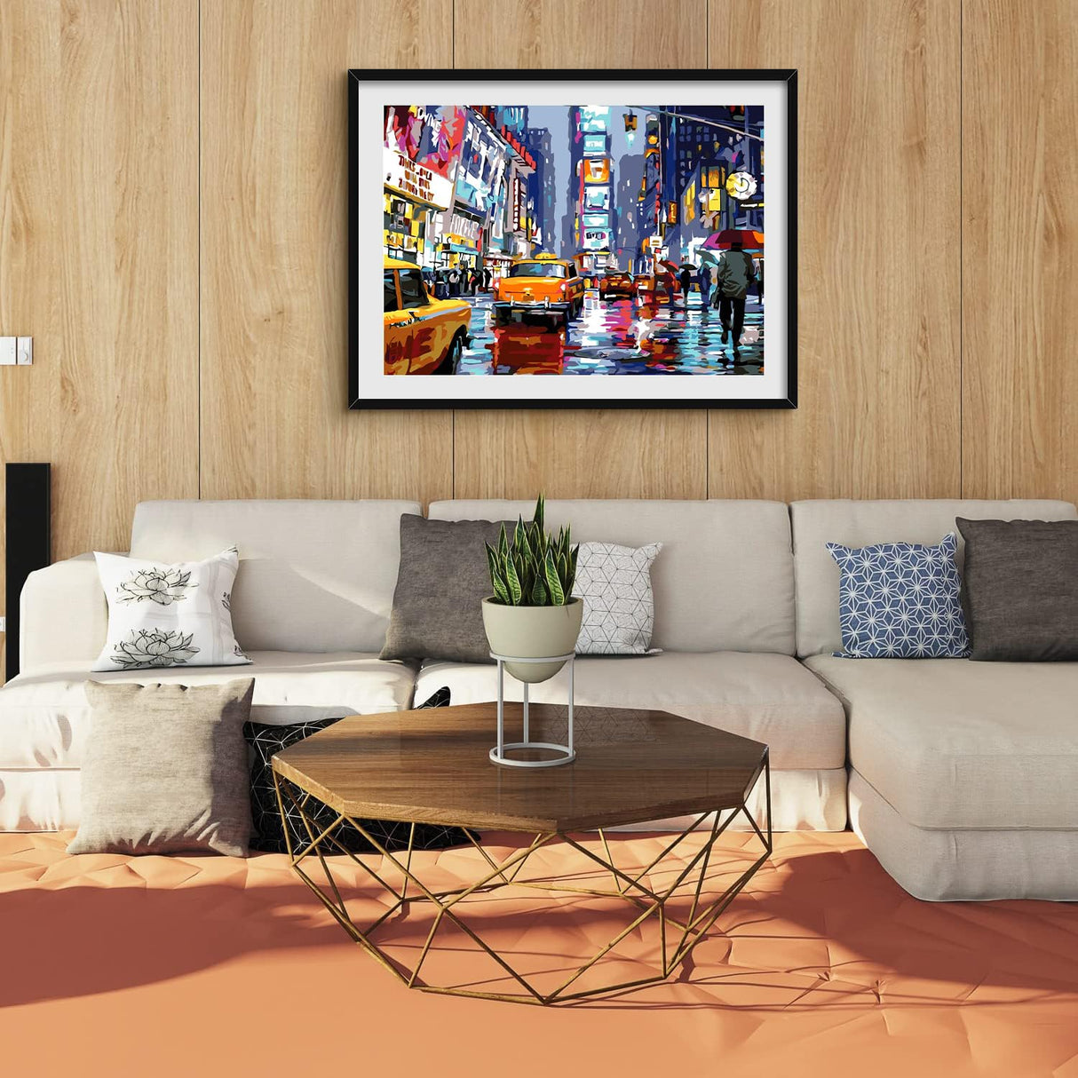 Paint by Numbers Kit for Adults,Times Square Adult Paint by Number Kits,Street Scenery,Manhattan Square Painting by Number Adult City Night View 16 x 20 Inch QUITEDEW