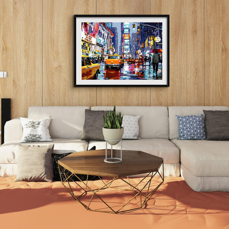 Paint by Numbers Kit for Adults,Times Square Adult Paint by Number Kits,Street Scenery,Manhattan Square Painting by Number Adult City Night View 16 x 20 Inch QUITEDEW