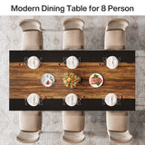 Tribesigns 79-Inch Dining Table for 8-10 People, Industrial Large Kitchen Table Dining Room Table for Living Room, Kitchen, Rectangular Dinner Table with Metal Frame, Rustic Brown Tribesigns