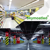 Skymoatled 8Pack 8FT LED Shop Light Garage Light,100W 6000K White Light 15000LM Super Bright,Hanging/Surface Mount,Linkable T8 LED Tube Lights for Garage,Warehouse, Workshop,Plug and Play Skymoatled