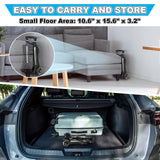 Vsaikeo Small Folding Hand Truck Dolly with 2 Wheels, Lightweight Aluminum Foldable Luggage Cart, Collapsible Cart Portable Dolly for Airport Travel Moving Use Vsaikeo