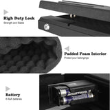 Biometric Handgun Safe, Quick Access Pistol Safe Lock Box for Home/Car/Travel, Fingerprint Hand Gun Safe Firearm Case Box - Biometric/Keypad/Key Access,Silent Mode BBRKIN