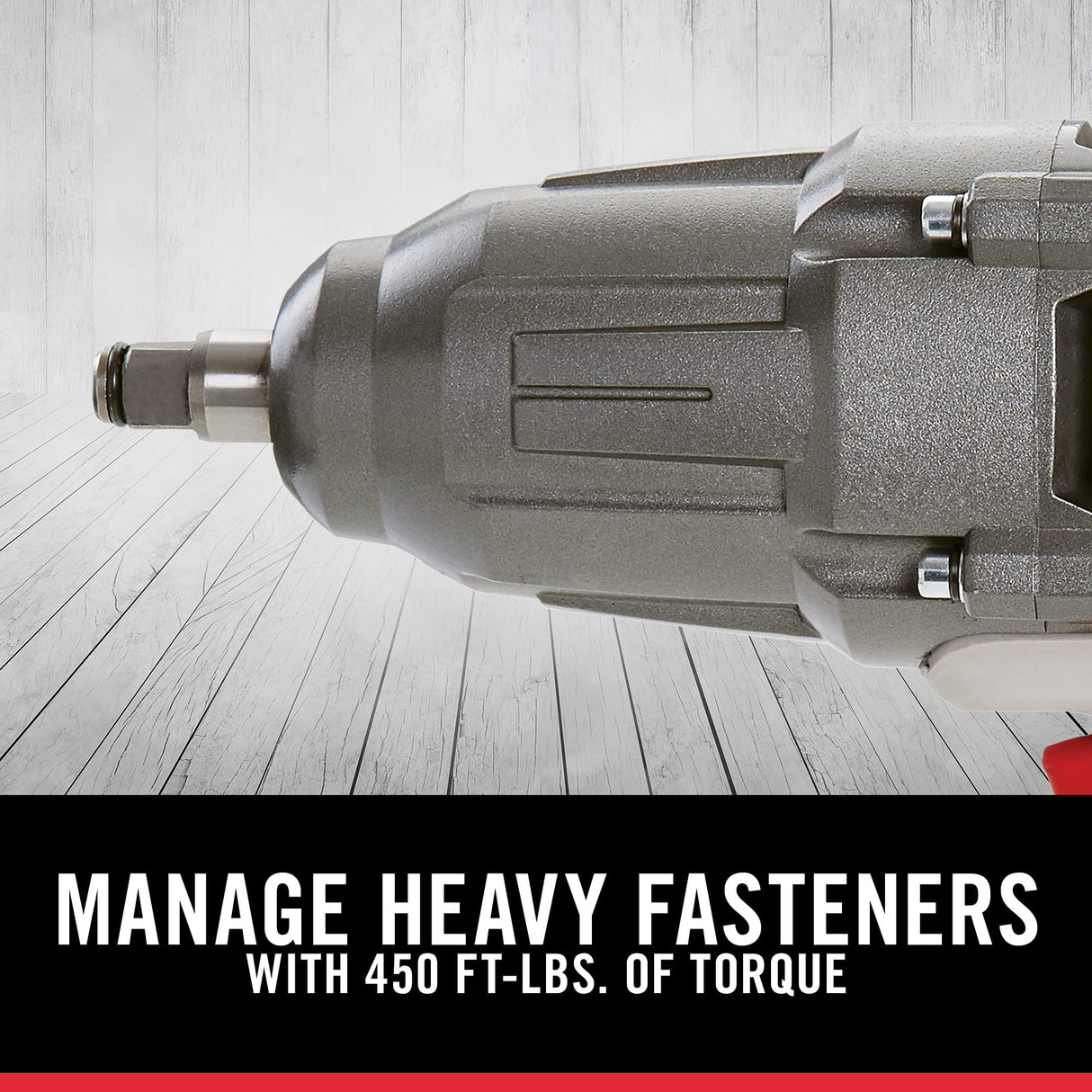 PORTER-CABLE Impact Wrench, 450 lbs of Torque, 1/2 Inch Hog Ring, 7.5-Amp, Corded (PCE211) PORTER-CABLE