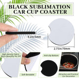 Sliner 500 Pcs 2.75 Inch Sublimation Blanks Car Coaster Sublimation Coasters Blanks Circular Opening Neoprene Absorbent Car Cup Holder Coaster for Thermal Sublimation DIY Crafts Painting Heat Transfer Sliner
