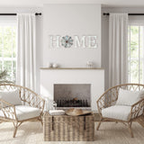 Farmhouse Wall Decor – Home Letters Sign with Rustic Metal Windmill & White Wood – Country Wall Hanging for Living Room or Kitchen Back Trail Decor