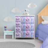 Sorbus Kids Dresser with 7 Drawers - Storage Chest Organizer Unit with Steel Frame, Wood Top & Handles, Tie-dye Fabric Bins for Clothes - Wide Furniture for Bedroom Hallway Kids Room Nursery & Closet Sorbus