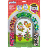Perler Christmas Fuse Bead Craft Kit with 13 Patterns, Multicolor, Small, 2005 Piece Perler