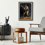 Baseball Player 5D Diamond Art DIY Paint with Full Drill Round Diamond Gems Painting by Number Kits for Adults Art Craft Home Wall Decor 11.8x15.8in WoodArtSupply