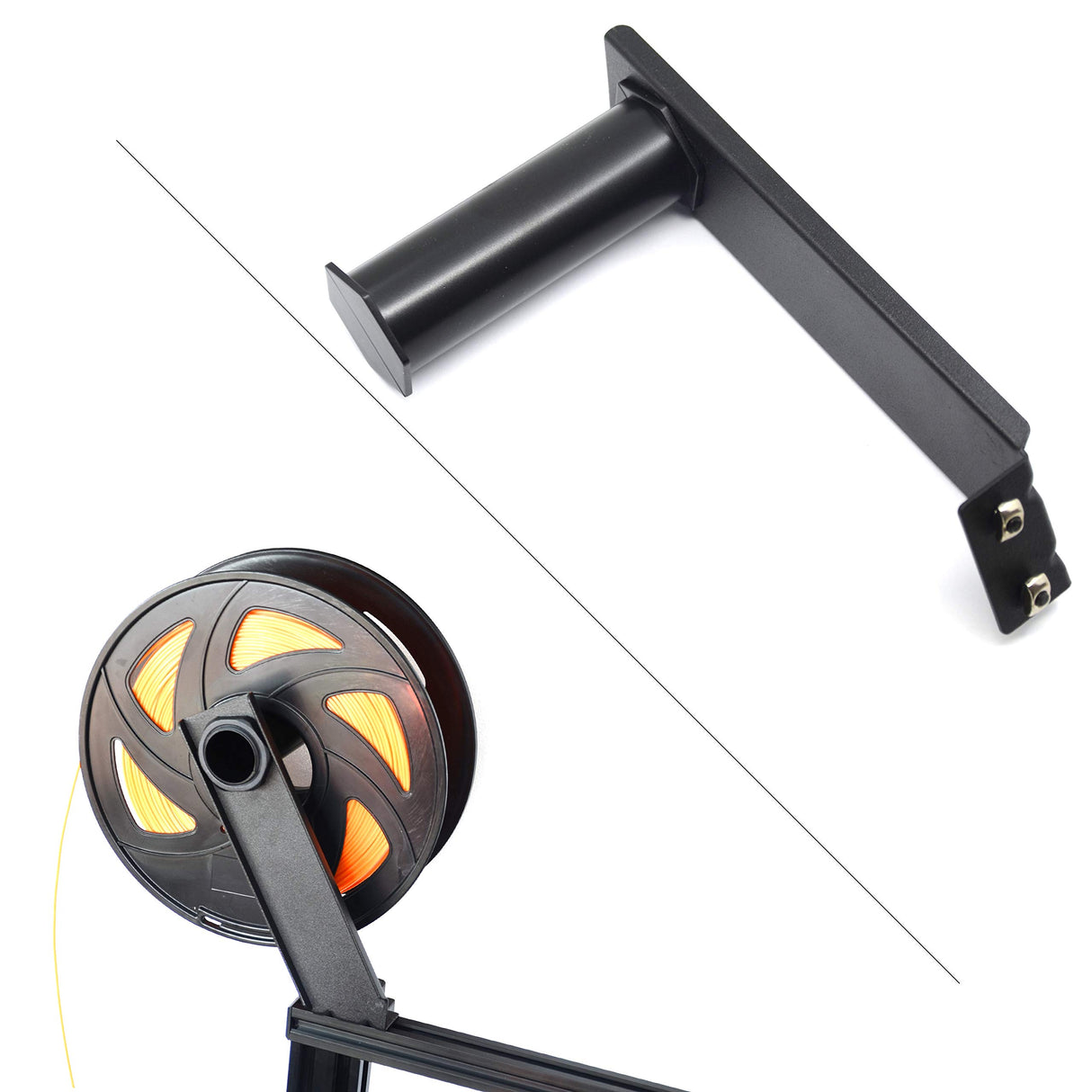 Befenybay 3D Printer Filament Bracket for 1 Spool Filament Mount Bracket for PLA/ABS/Nylon/Wood/TPU/Other 3D Printing Material Befenybay