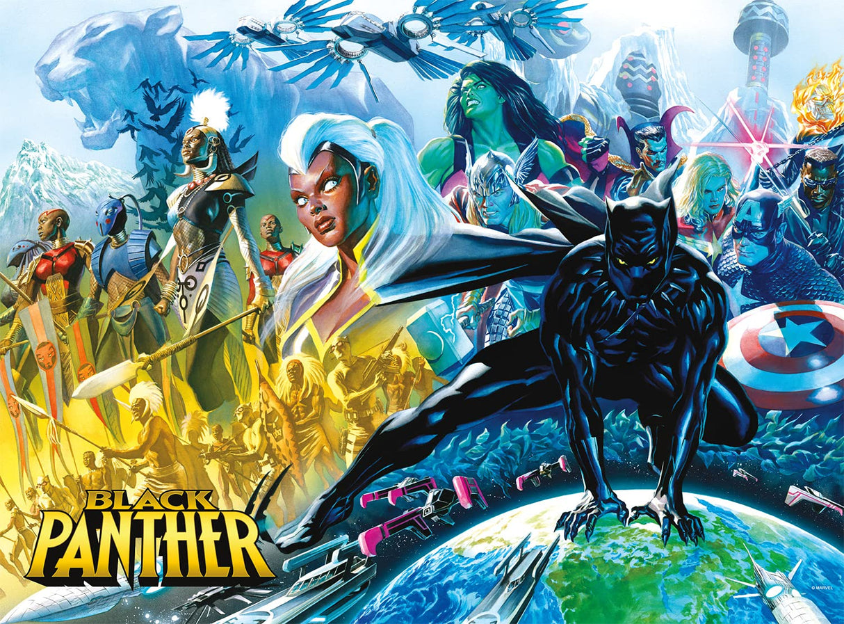 Buffalo Games - Marvel - Black Panther #1 Alex Ross - 1000 Piece Jigsaw Puzzle for Adults Challenging Puzzle Perfect for Game Nights - Finished Size is 26.75 x 19.75 Buffalo Games
