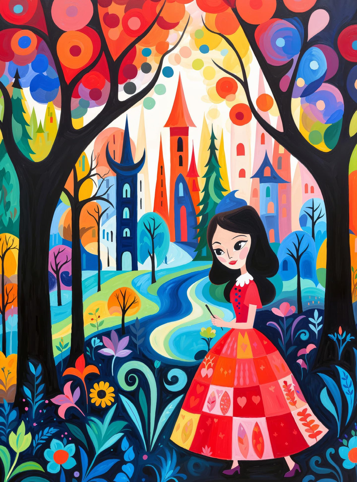 Cross & Glory - The Princess and The Magic Castle - 1000 Piece Jigsaw Puzzle for Adults | Vibrant Fairytale Artwork | Premium Satin Finish | Ideal for Puzzle Lovers & Family Nights Cross & Glory