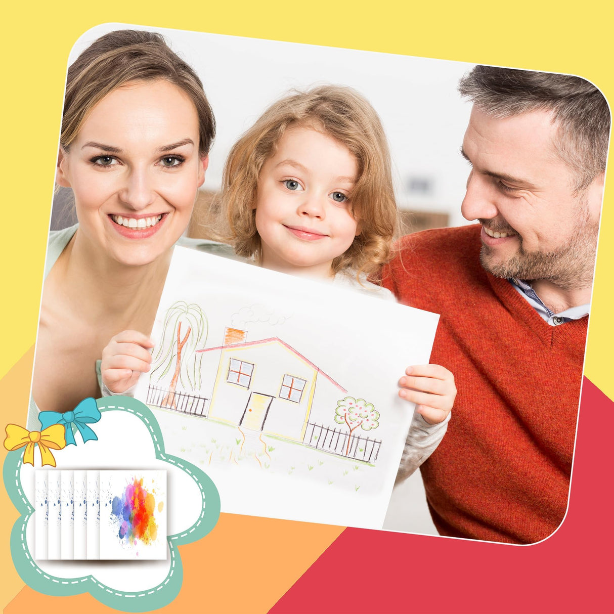 Augacage 120 Sheets 100% Cotton Watercolor Paper Bulk, 8.5" x 11" 140lb/300 GSM Cold Press Water Color Paper White Paint Paper Suitable for Kids Adult Watercolor Drawing Augacage